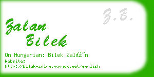 zalan bilek business card